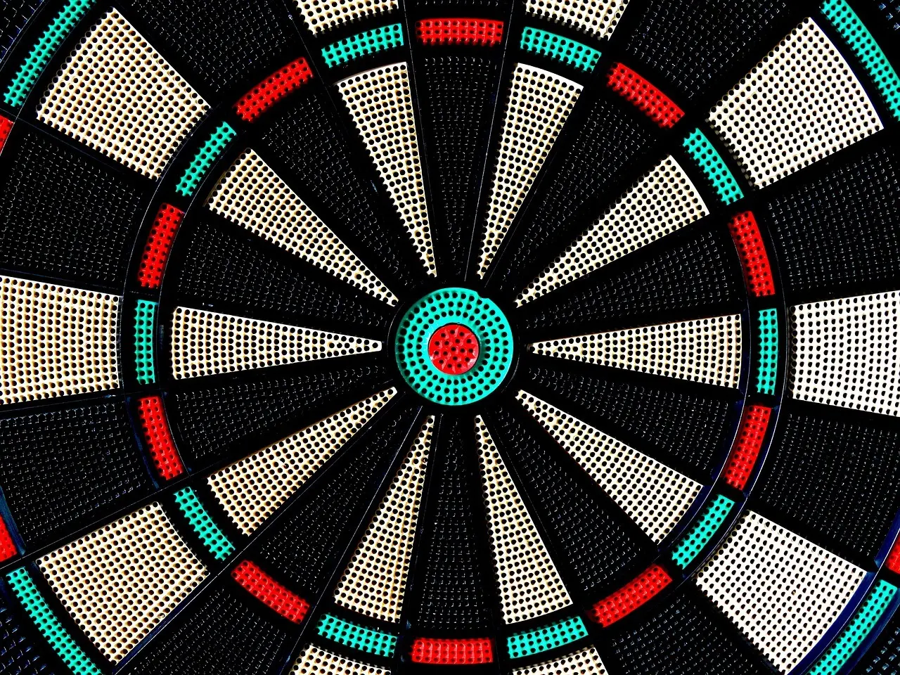 Elektronisk dartskive tæt på